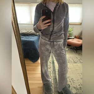 Halcyon lightweight purple distressed sweatsuit